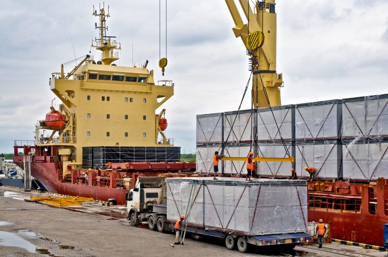 Loading cargo into the ship