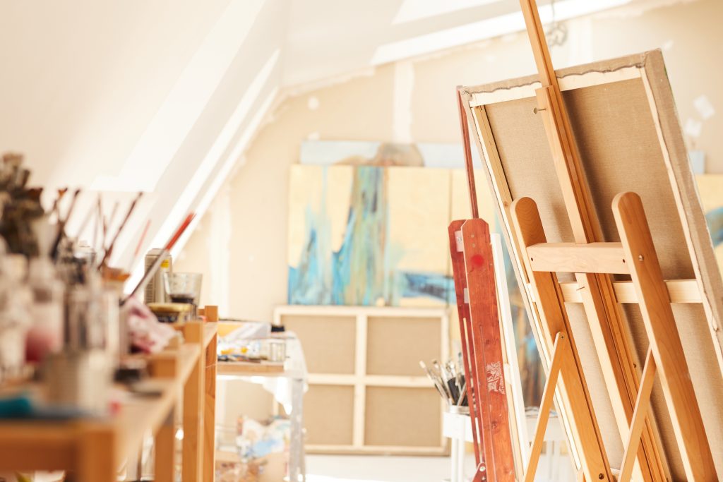 Sunlit Art Studio in Attic